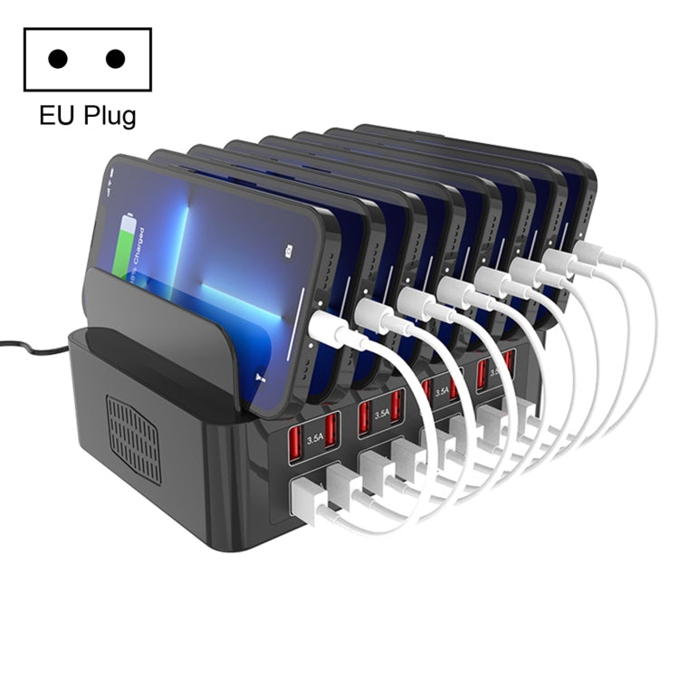 Station de charge intelligente YFY-A55 150W 16 ports USB avec support pour téléphone et tablette, prise américaine, YFY-A55