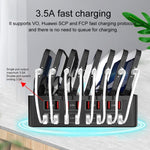 Station de charge intelligente YFY-A55 150W 16 ports USB avec support pour téléphone et tablette, prise américaine, YFY-A55