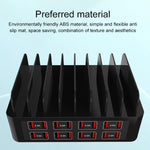 Station de charge intelligente YFY-A55 150W 16 ports USB avec support pour téléphone et tablette, prise américaine, YFY-A55