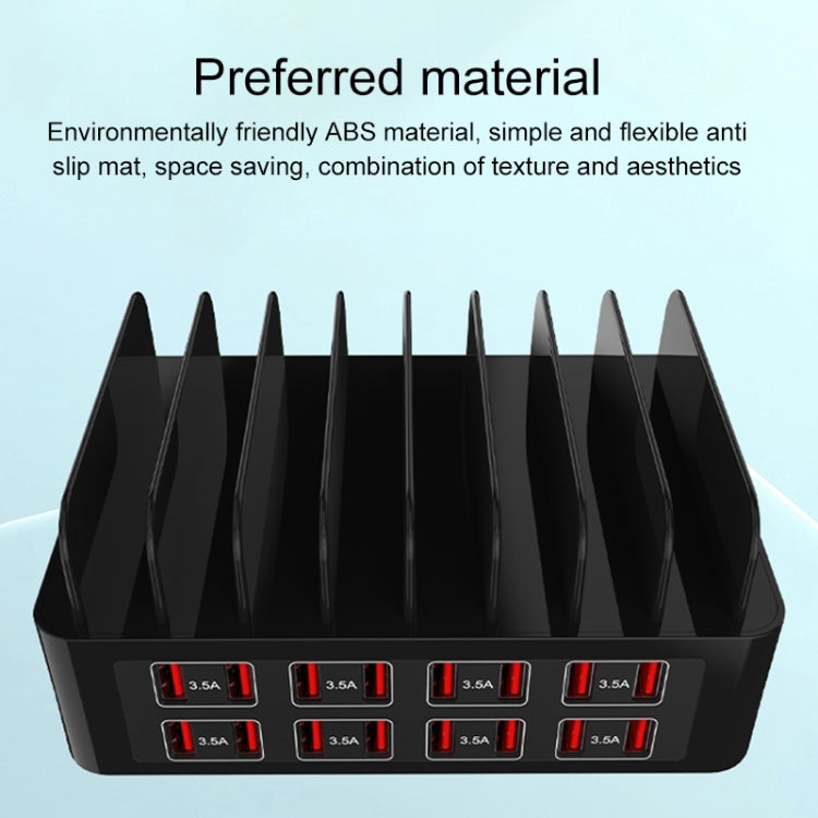 Station de charge intelligente YFY-A55 150W 16 ports USB avec support pour téléphone et tablette, prise américaine, YFY-A55