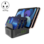 YFY-A54 Station de charge intelligente 5 ports USB + Type-C 100W avec support pour téléphone et tablette, prise US, YFY-A54