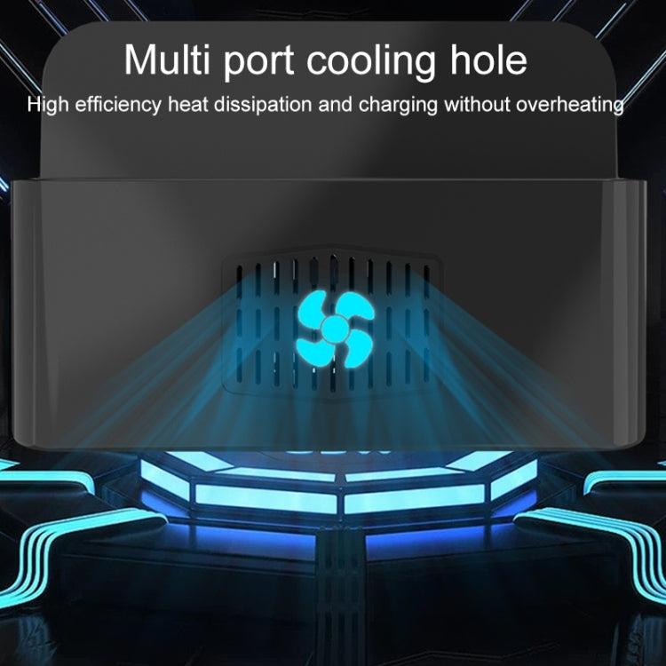 YFY-A54 Station de charge intelligente 5 ports USB + Type-C 100W avec support pour téléphone et tablette, prise US, YFY-A54