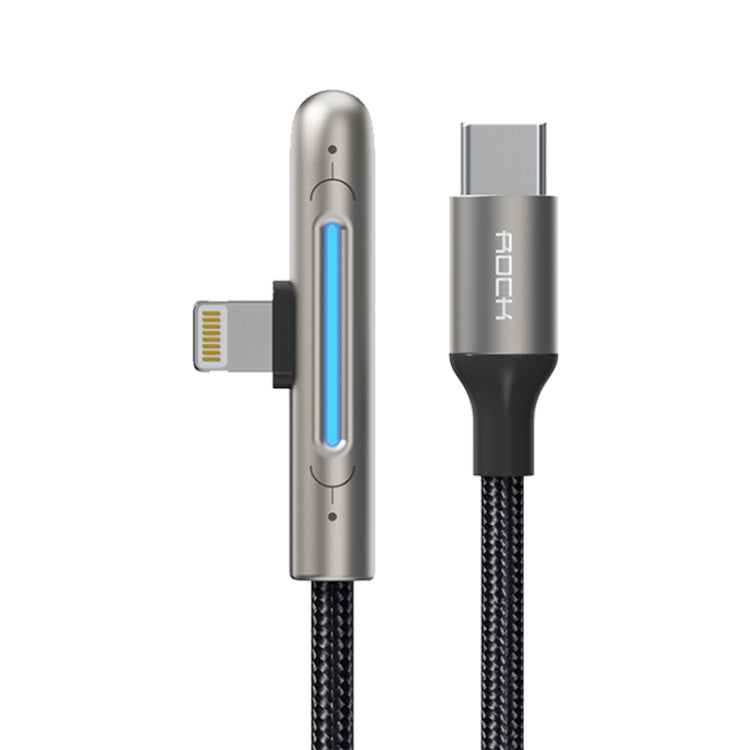 ROCK RCB0811 M3 Câble de Données de Charge Rapide USB-C/Type-C vers 8 Broches Alliage de Zinc 20W, Longueur : 1m, Type-C vers 8 Broches (1m)