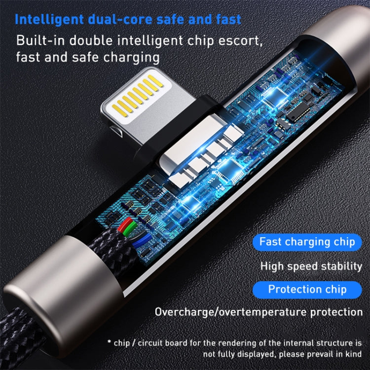 ROCK RCB0811 M3 Câble de Données de Charge Rapide USB-C/Type-C vers 8 Broches Alliage de Zinc 20W, Longueur : 1m, Type-C vers 8 Broches (1m)