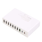 MFT-03Q Chargeur rapide intelligent USB QC3.0 10 en 1 65W, prise UE