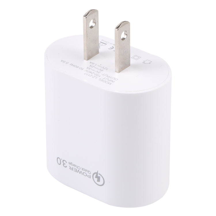 Chargeur USB rapide LZ-2117 18W QC3.0 3.1A, Prise US, Prise US