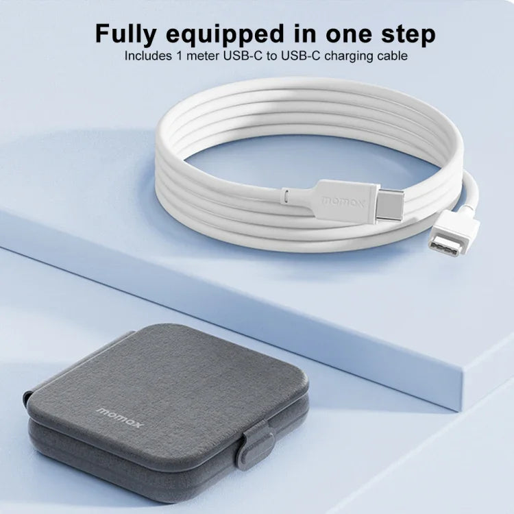 Chargeur magnétique sans fil pliable MOMAX UD30 Q.Mag Go 2 en 1 MagSafe