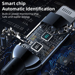 Câble de données de charge Mutural Li-CC001 1,2m PD20W avec affichage numérique USB-C / Type-C vers 8 broches, Type-C vers 8 broches