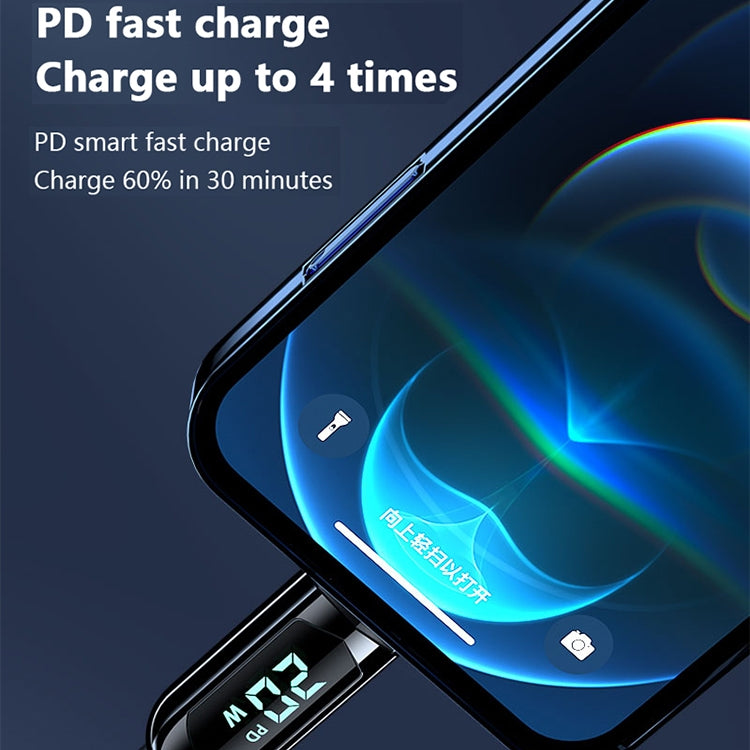 Câble de données de charge Mutural Li-CC001 1,2m PD20W avec affichage numérique USB-C / Type-C vers 8 broches, Type-C vers 8 broches