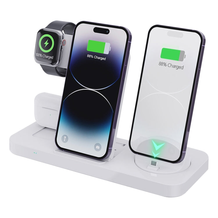 Chargeur sans fil vertical pliable multifonctionnel 6 en 1