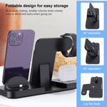 Chargeur sans fil vertical pliable multifonctionnel 6 en 1