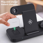 Chargeur sans fil vertical pliable multifonctionnel 6 en 1