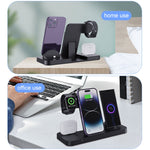 Chargeur sans fil vertical pliable multifonctionnel 6 en 1
