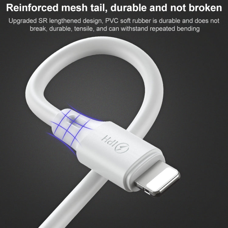 Câble de données de charge rapide 3-en-1 WK WDC-103 3A, 8 broches + Micro USB + Type-C / USB-C, longueur : 1,15 m