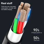 Câble de données de charge rapide 3-en-1 WK WDC-103 3A, 8 broches + Micro USB + Type-C / USB-C, longueur : 1,15 m