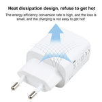 T087 Chargeur de voyage à charge rapide 20W avec ports USB-C / Type-C + USB, prise européenne
