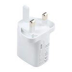 E087 Chargeur de voyage rapide 20 W avec ports USB-C / Type-C + USB, prise Royaume-Uni