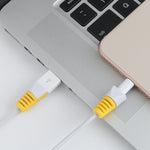 2 pièces Câble de charge USB anti-casse Enrouleur Étui de protection Housse de protection