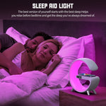 Haut-parleur Bluetooth intelligent N69 avec chargeur sans fil, réveil et lumière d'ambiance, prise EU, prise EU, N69 prise EU
