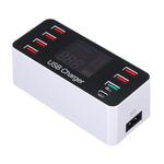 A9 Plus (Version Globale) Station de recharge détachable multifonction AC 100V~240V 8 ports USB avec écran numérique LCD et chargeur sans fil, compatible QC3.0, A9 Plus (Version Globale)