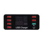 A9 Plus (Version Globale) Station de recharge détachable multifonction AC 100V~240V 8 ports USB avec écran numérique LCD et chargeur sans fil, compatible QC3.0, A9 Plus (Version Globale)