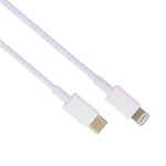 Câble de données de charge rapide USB-C / Type-C 100 W vers 8 broches, longueur : 2 m, Type-C vers 8 broches 2 m