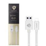 Câble de synchronisation de données USB vers 8 broches en PVC à charge rapide Lenyes LC701 de 1,5 m et 2,4 A, 1,5 m 8 broches