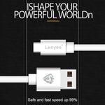 Câble de synchronisation de données USB vers 8 broches en PVC à charge rapide Lenyes LC701 de 1,5 m et 2,4 A, 1,5 m 8 broches
