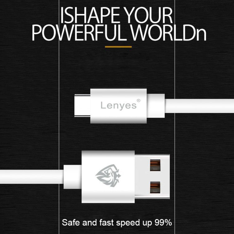 Câble de synchronisation de données USB vers 8 broches en PVC à charge rapide Lenyes LC701 de 1,5 m et 2,4 A, 1,5 m 8 broches