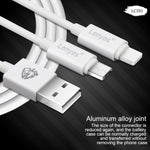 Câble de synchronisation de données USB vers 8 broches en PVC à charge rapide Lenyes LC701 de 1,5 m et 2,4 A, 1,5 m 8 broches