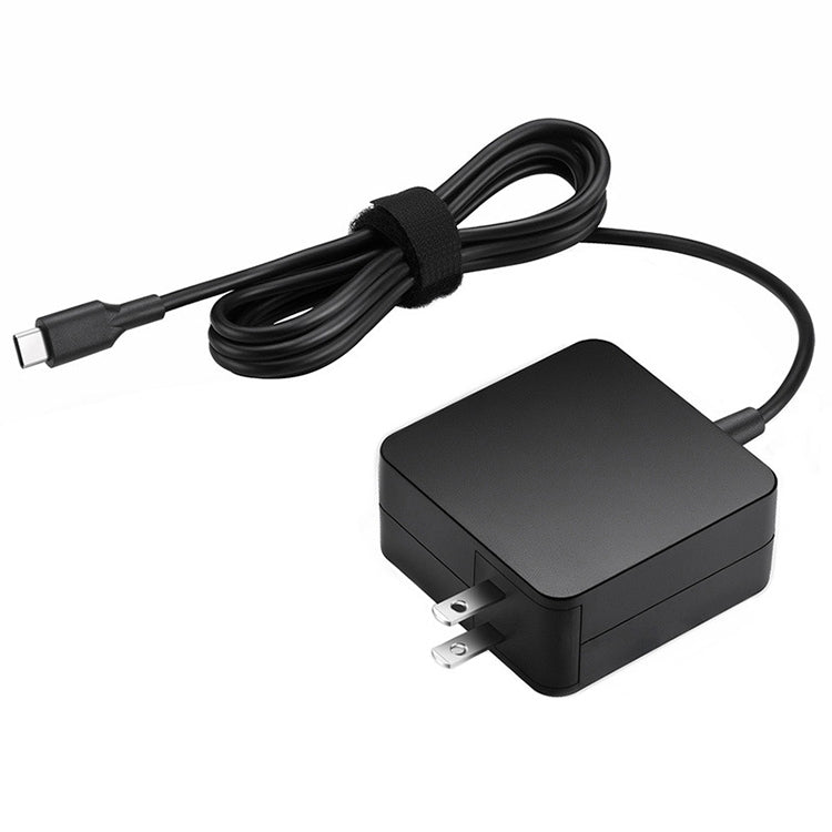 Chargeur portable adaptateur secteur USB-C / Type-C 45W pour ordinateurs portables avec câble de charge Type-C, prise US, prise US 45W / noir