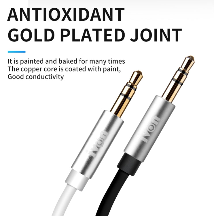 Câble audio AUX mâle à mâle IVON CA55 3,5 mm, longueur du câble : 1m