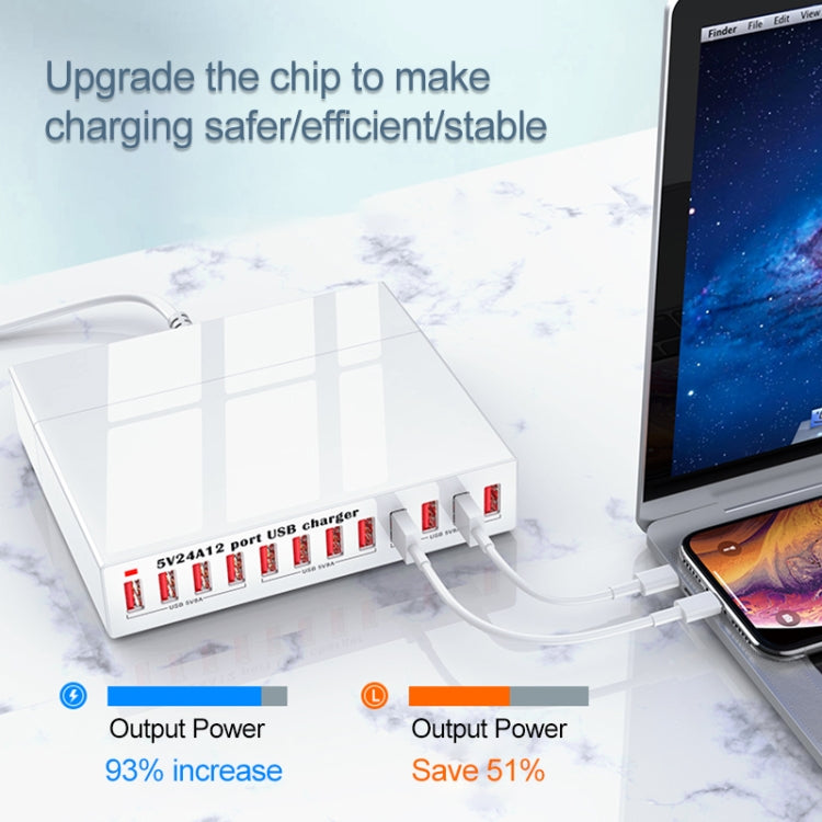 WLX-X6 Station de Charge USB Intelligente Multifonction 12 en 1 120W