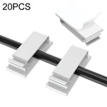 HG2613 20 PCS Attache-câble de données de bureau Organisateur Clip de fixation