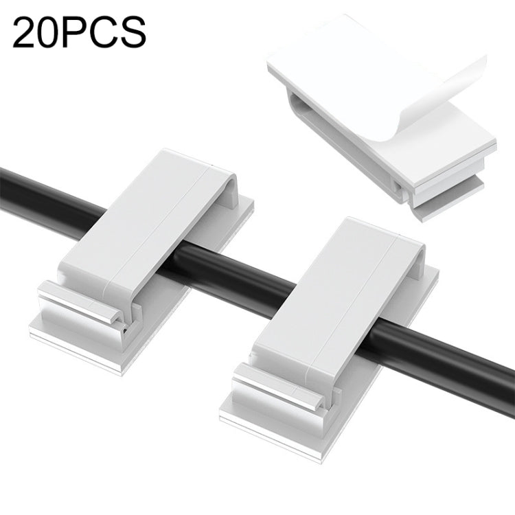 HG2613 20 PCS Attache-câble de données de bureau Organisateur Clip de fixation