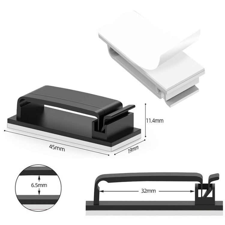 HG2613 20 PCS Attache-câble de données de bureau Organisateur Clip de fixation