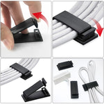 HG2613 20 PCS Attache-câble de données de bureau Organisateur Clip de fixation
