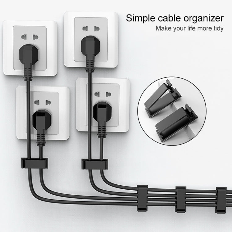 HG2613 20 PCS Attache-câble de données de bureau Organisateur Clip de fixation