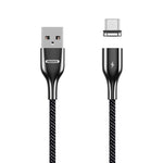 Câble de données tressé polyester bicolore REMAX RC-158m 3A USB vers Micro USB avec charge et transmission par attraction magnétique, longueur du câble : 1m, Micro USB