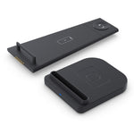 Chargeur sans fil multifonction vertical 10W 3-en-1 QC 3.0 avec support, compatible avec les téléphones portables / Apple Watch / AirPods