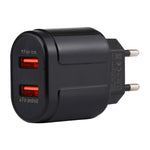 Chargeur de voyage LZ-022 5V 2.4A à deux ports USB, prise UE
