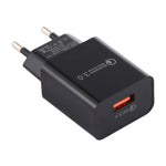 Chargeur de voyage USB simple LZ-706 QC3.0, prise UE