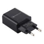 Chargeur de voyage USB simple LZ-706 QC3.0, prise UE