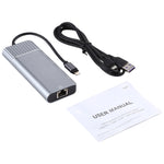 Adaptateur de station d'accueil multifonction 6 en 1 USB 2.0 x 3 + HDMI + RJ45 + Port de charge femelle 8 broches vers mâle 8 broches, 79591