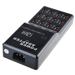 W-858 12A 12 ports USB Station de charge rapide Chargeur intelligent de bureau AC100-240V, prise EU, prise EU