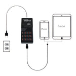 W-858 12A 12 ports USB Station de charge rapide Chargeur intelligent de bureau AC100-240V, prise EU, prise EU
