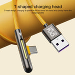 Câble de données de charge rapide PD ROCK M3 8 broches en forme de T, longueur : 1m, 8 broches
