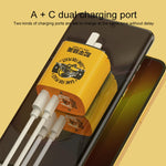 Chargeur de voyage ROCK T42 PD 20W USB + TypeC / USB-C à double port, CN Plug, Chargeur