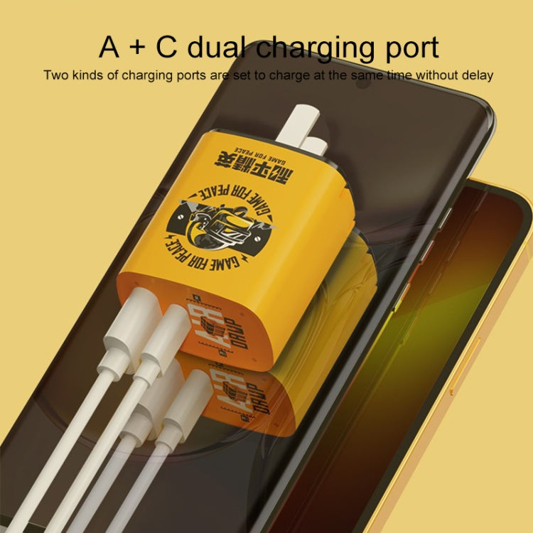 Chargeur de voyage ROCK T42 PD 20W USB + TypeC / USB-C à double port, CN Plug, Chargeur