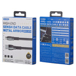WK WDC-107i Câble de charge et de synchronisation des données USB vers 8 broches, série alliage de zinc Saint, 1 m, 2,4 A, 8 broches